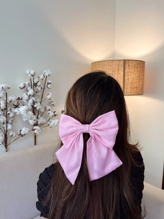Baby Pink Satin Tailbow