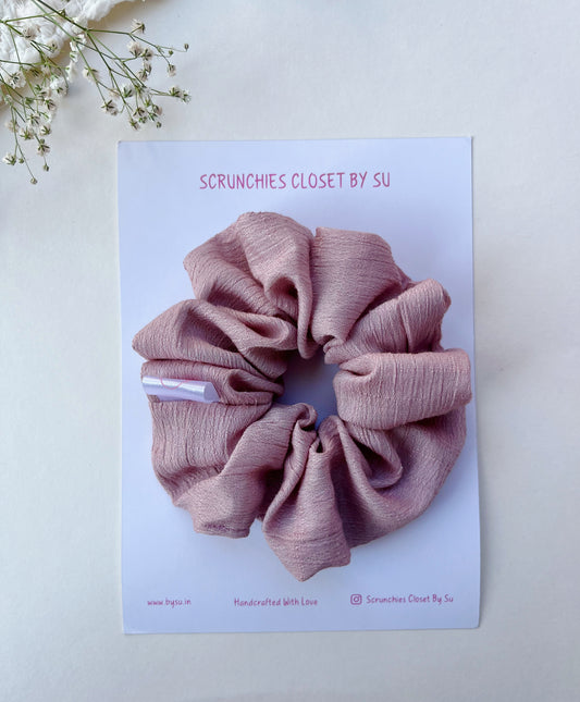 Mauve Cotton Scrunchie