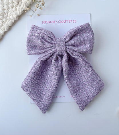 Lavender Tweed Tailbow