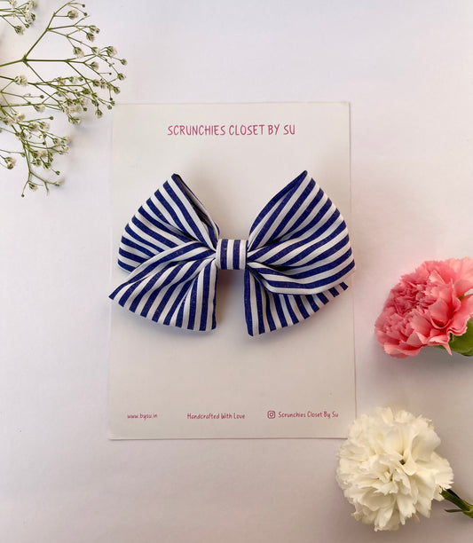 Navy Blue Bow