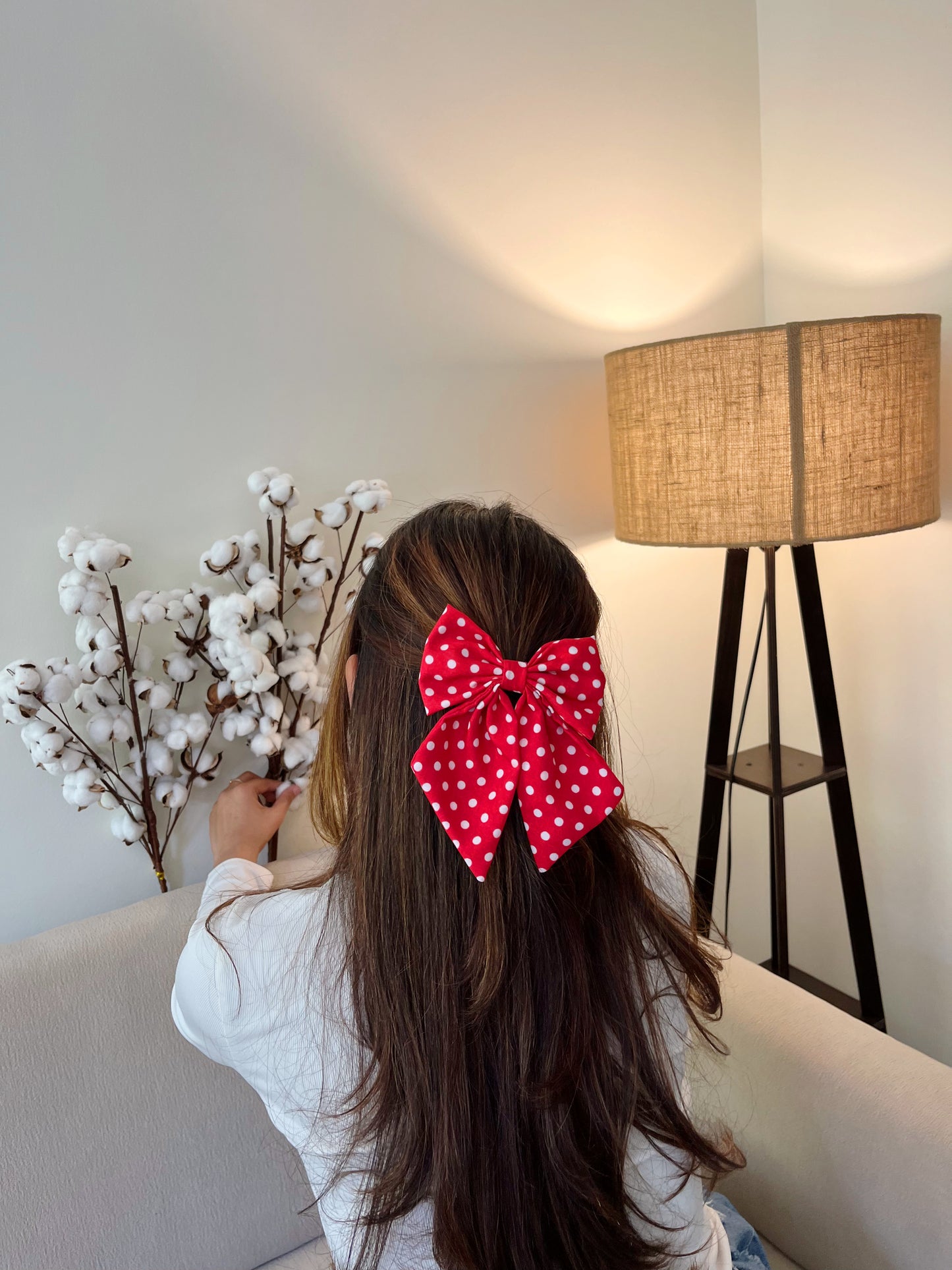 Red Polka Tailbow