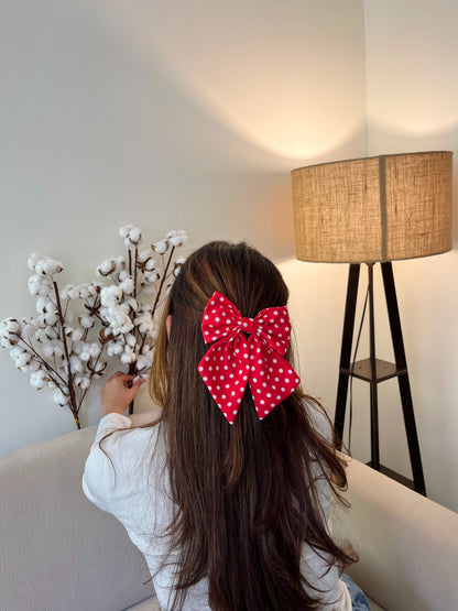Red Polka Tailbow