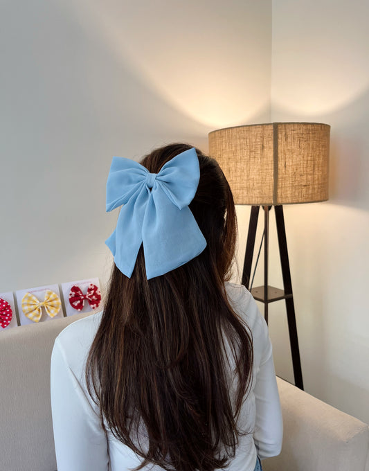 Blue Georgette Tailbow