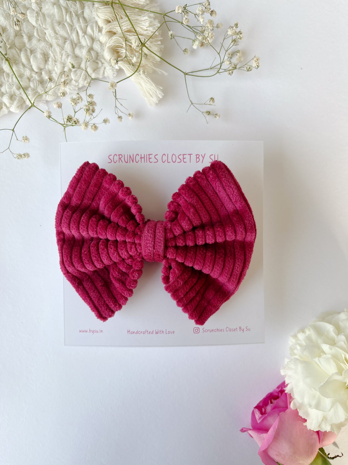 Corduroy Classic Hairbow