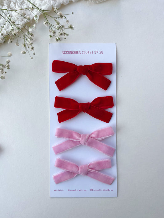 Pinwheel Velvet Bows