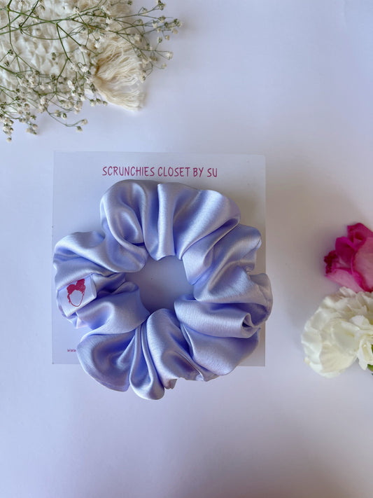 Lavender Satin Scrunchie