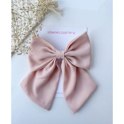 Beige Georgette Tailbow