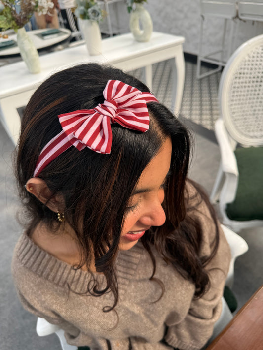 Candy Cane Bow Hairband