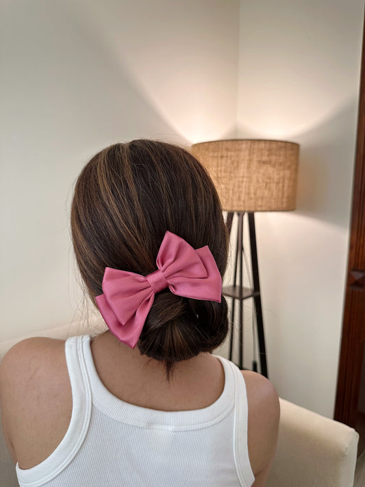 Rose Satin Hairbow