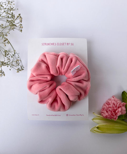 Peachy Velvet Scrunchie