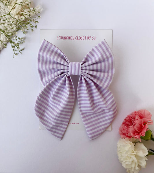 Lavender Striped Tailbow