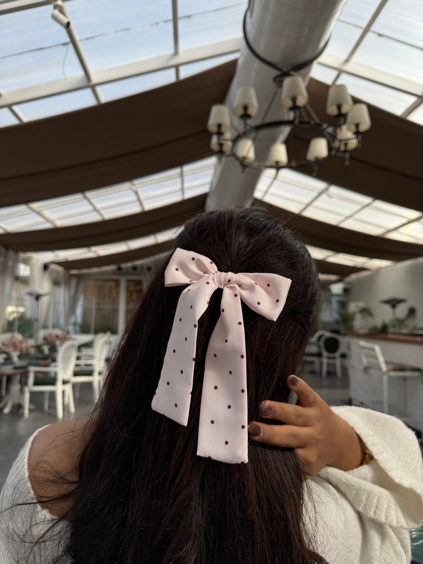 Pink Dottie Tailbow