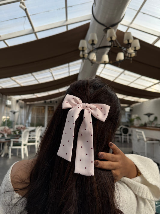 Pink Dottie Tailbow