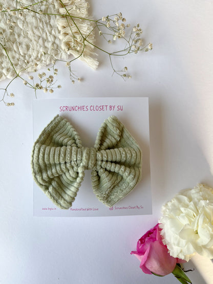 Corduroy Classic Hairbow