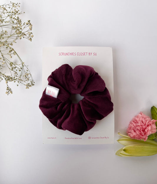 Wine Velvet Scrunchie