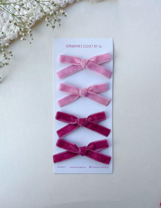 Pinwheel Velvet Bows