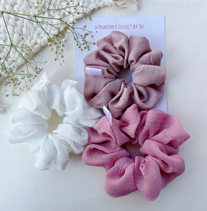 Blush Mauve Scrunchie Combo