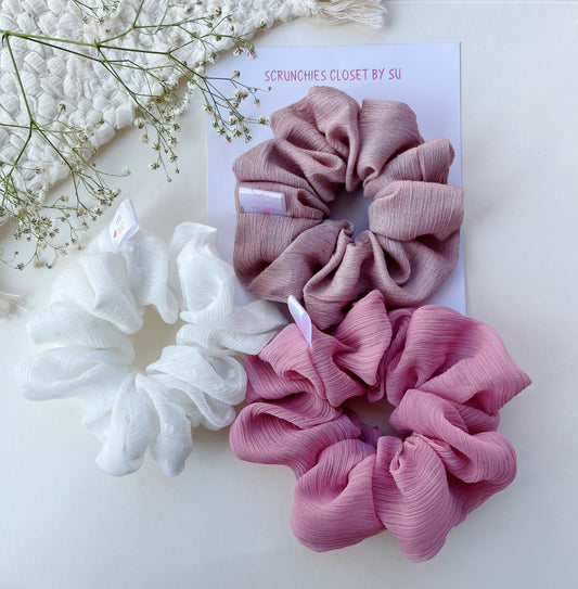 Blush Mauve Scrunchie Combo