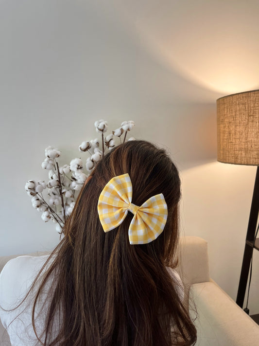 Mango Gingham Classic Hairbow