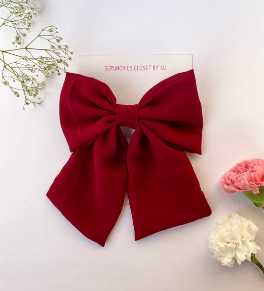 Maroon Georgette Tailbow