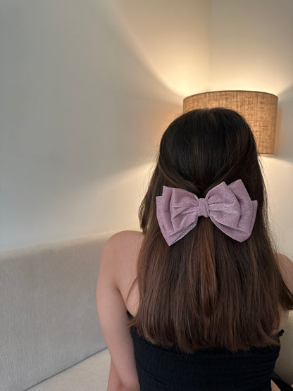 Pink Triple Layered Glitter Bow