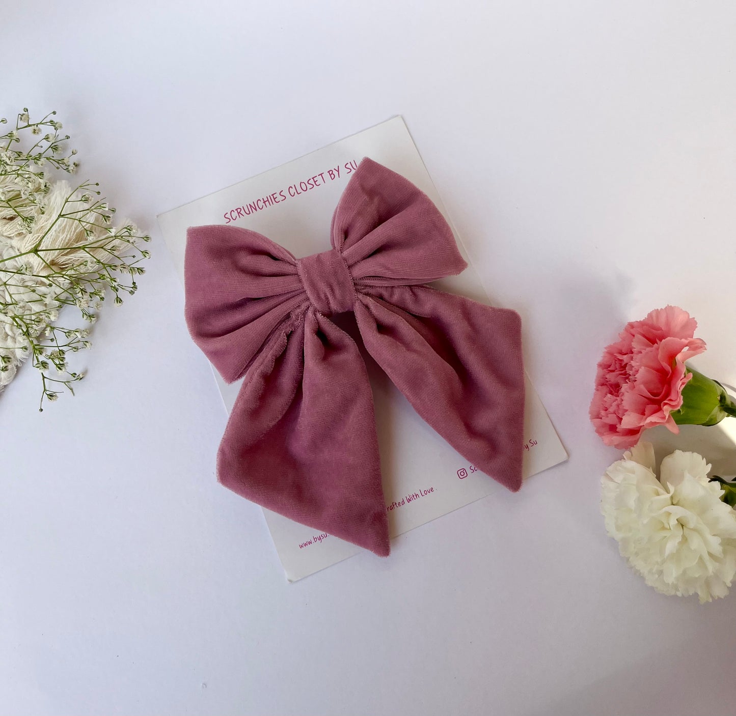 Pink Velvet Tailbow