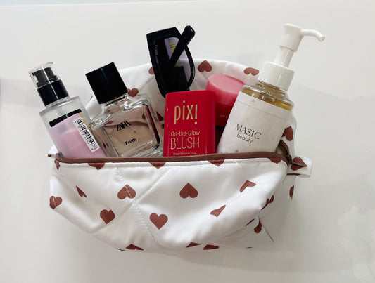 Brown Heart Pouch