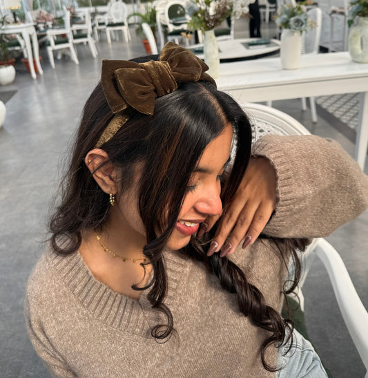 Winter Forest Bow Hairband