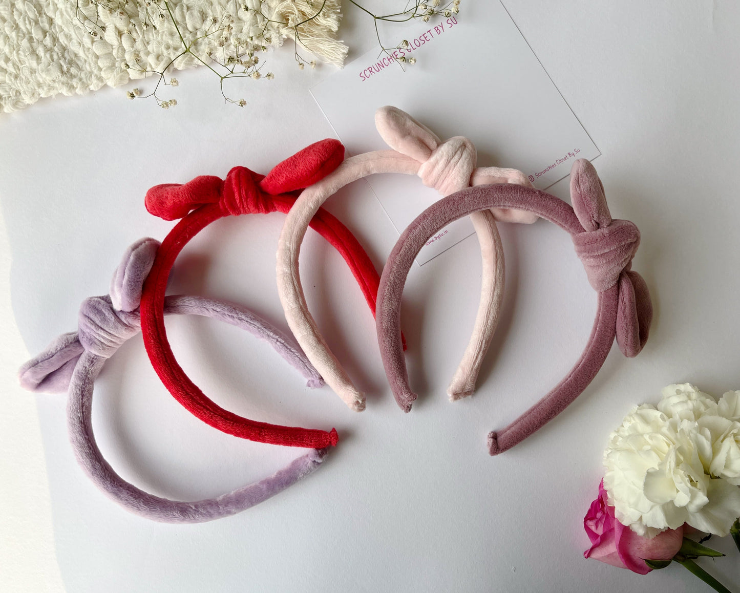 Dusty Lilac Velvet Bunny Hairband