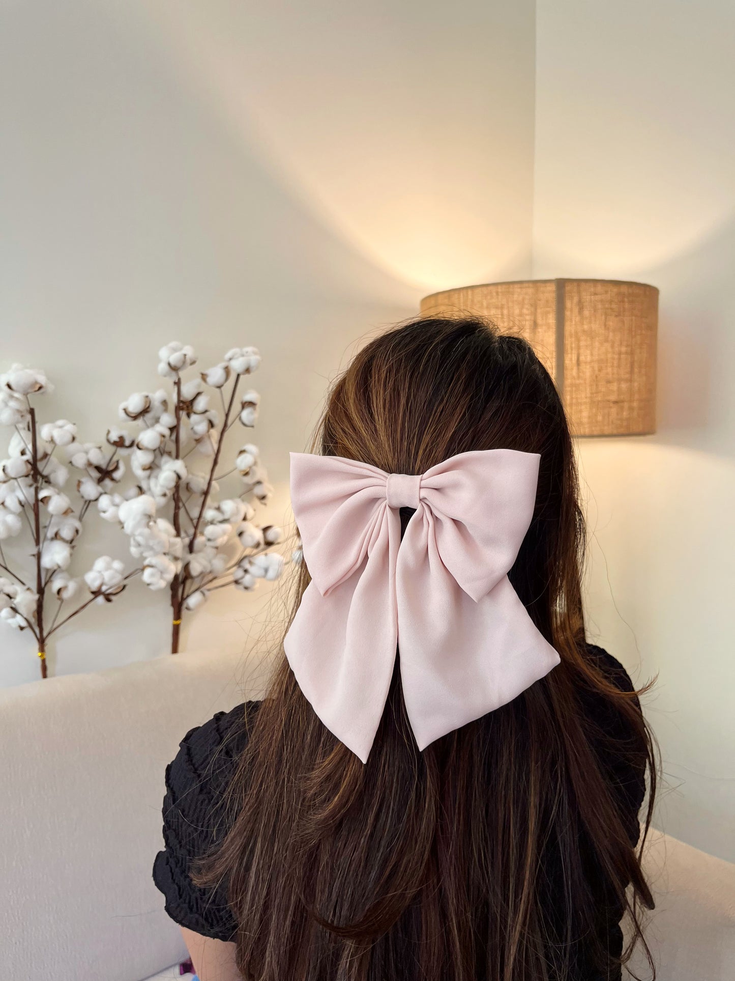 Beige Georgette Tailbow