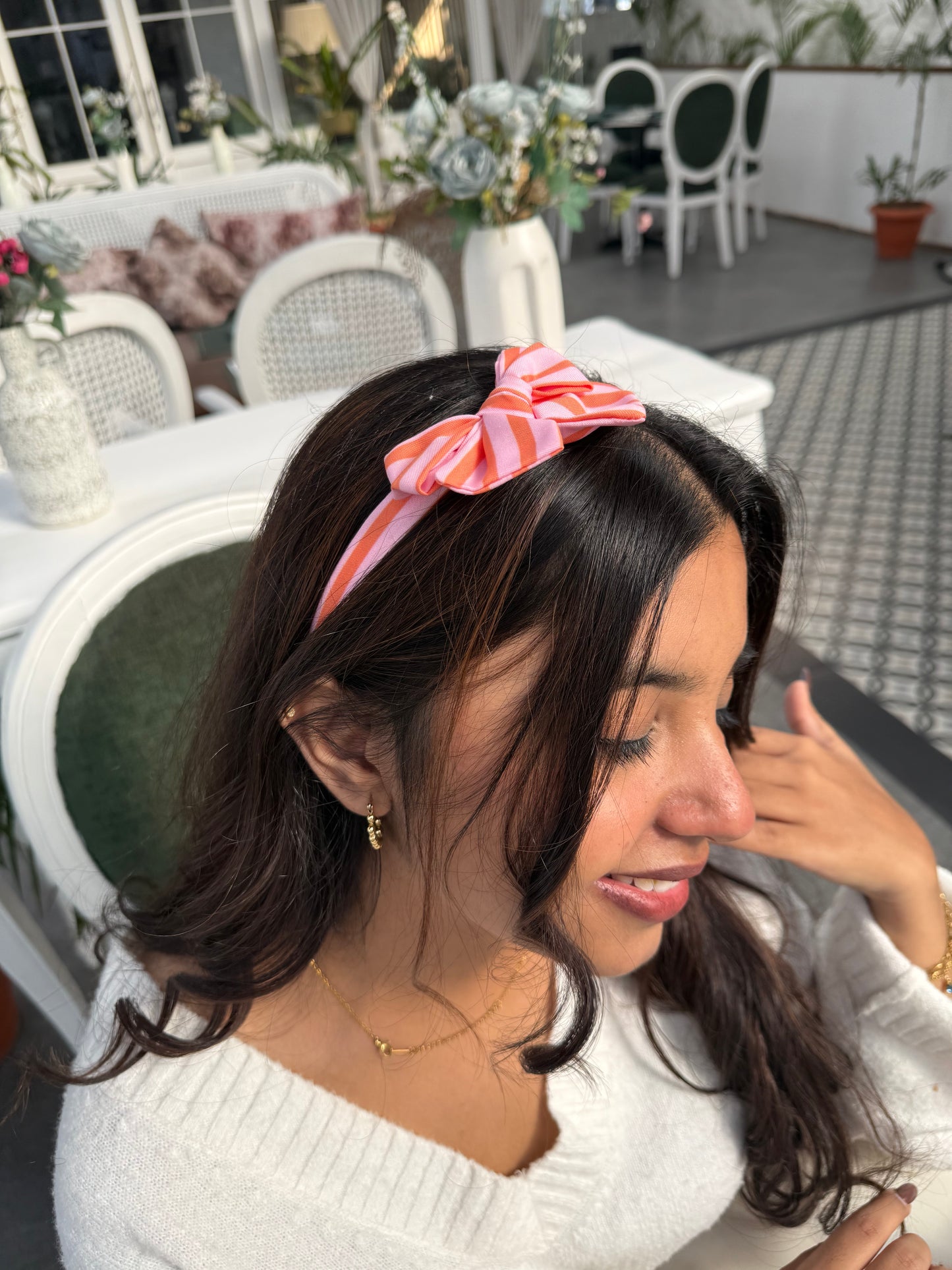 Peachy Pop Bow Hairband