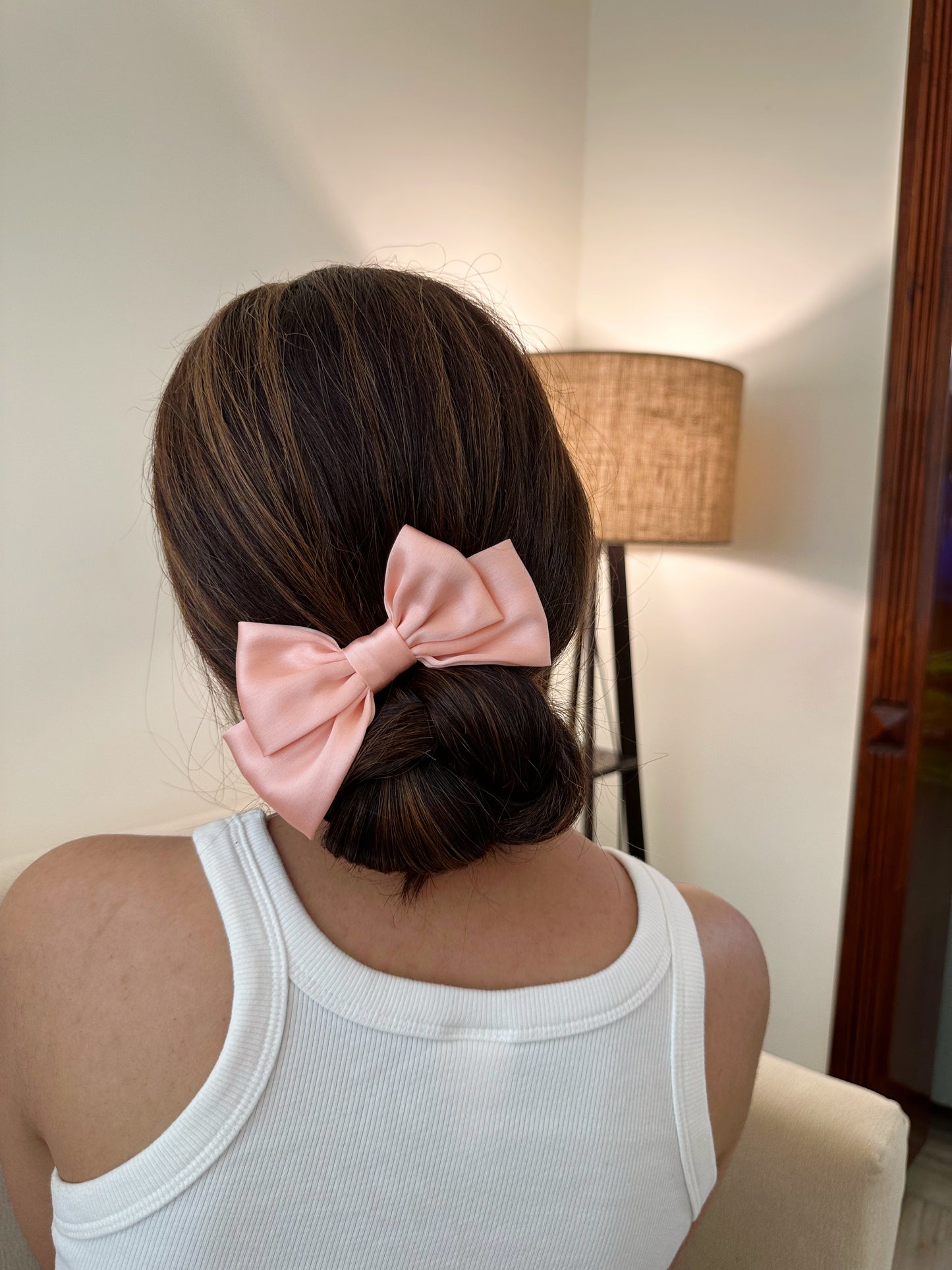 Orange Satin Hairbow