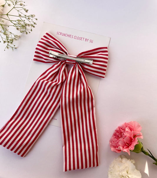 Peach Striped Tailbow