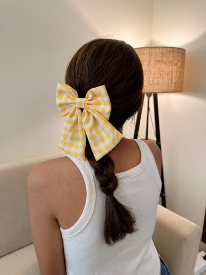 Mango Gingham Tail Bow