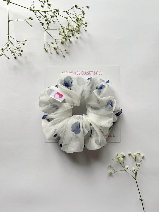 Floral Organza Scrunchie