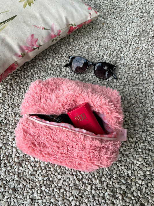Pink Teddy Pouch