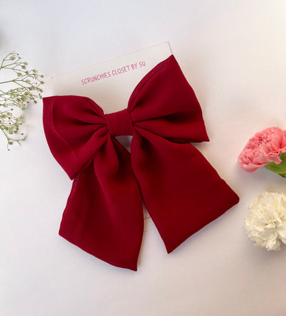 Maroon Georgette Tailbow