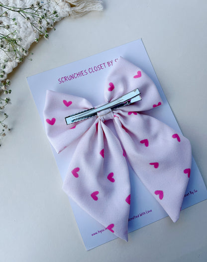 Baby Pink Heart Tailbow