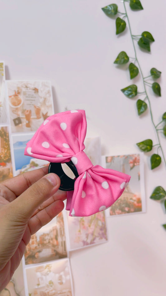 Polka Dot Bow Claw Clip