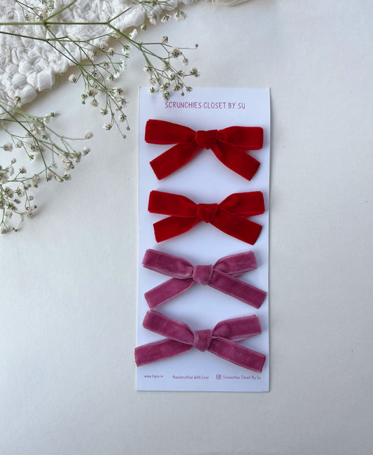 Pinwheel Velvet Bows