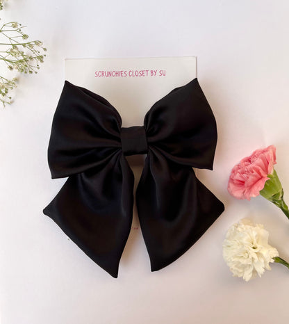 Black Satin Tailbow