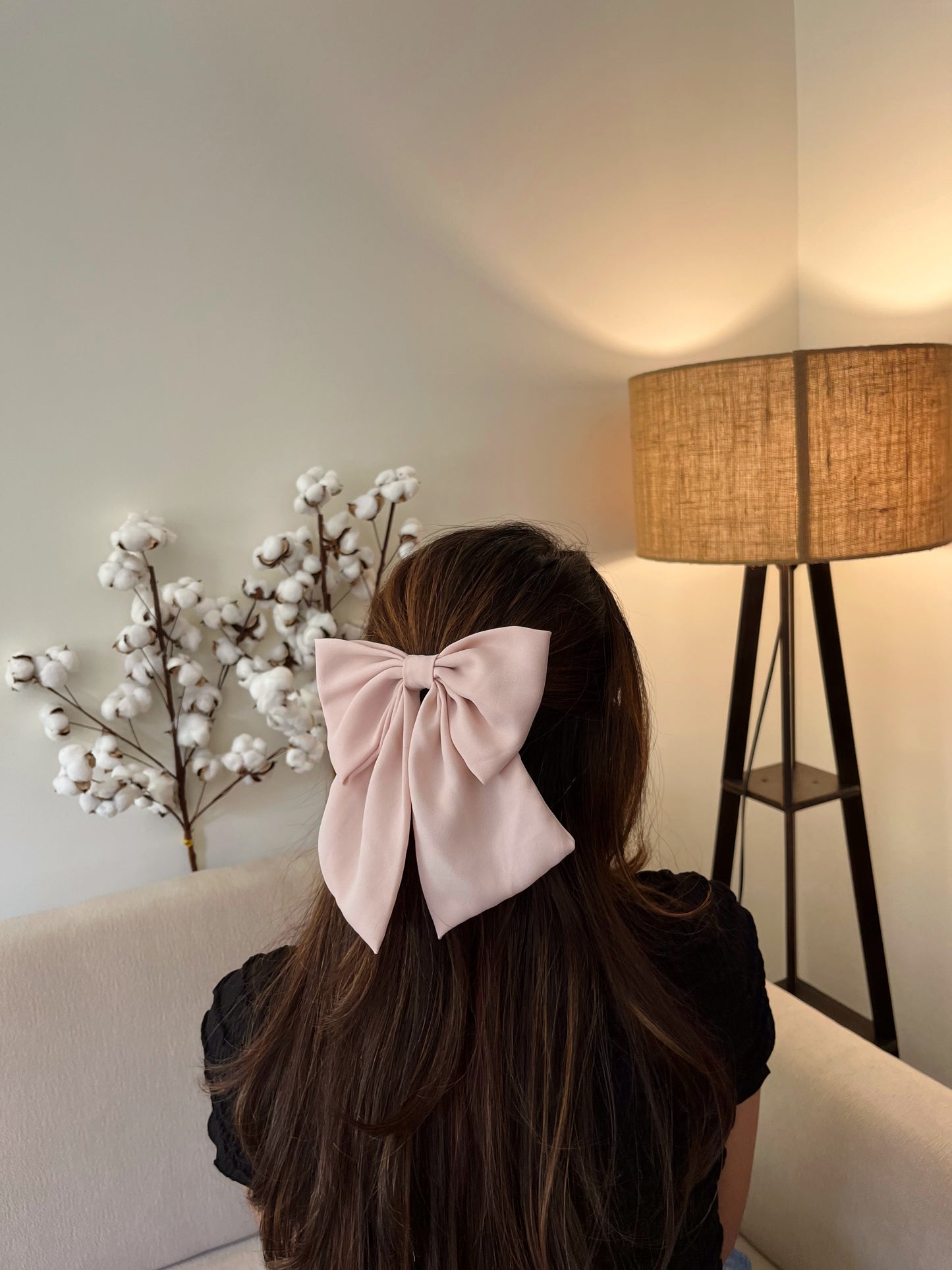 Beige Georgette Tailbow