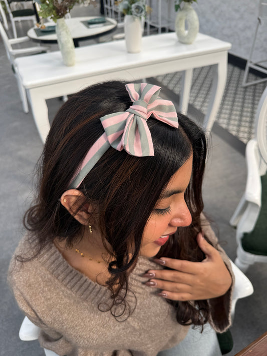 Sugarstripe Sweet Bow Hairband