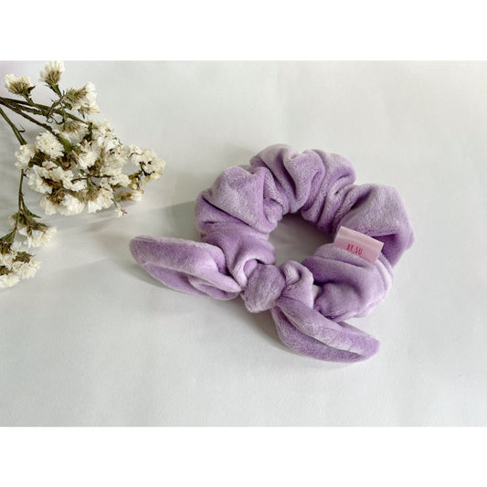 Lavender Velvet Bunny Scrunchie