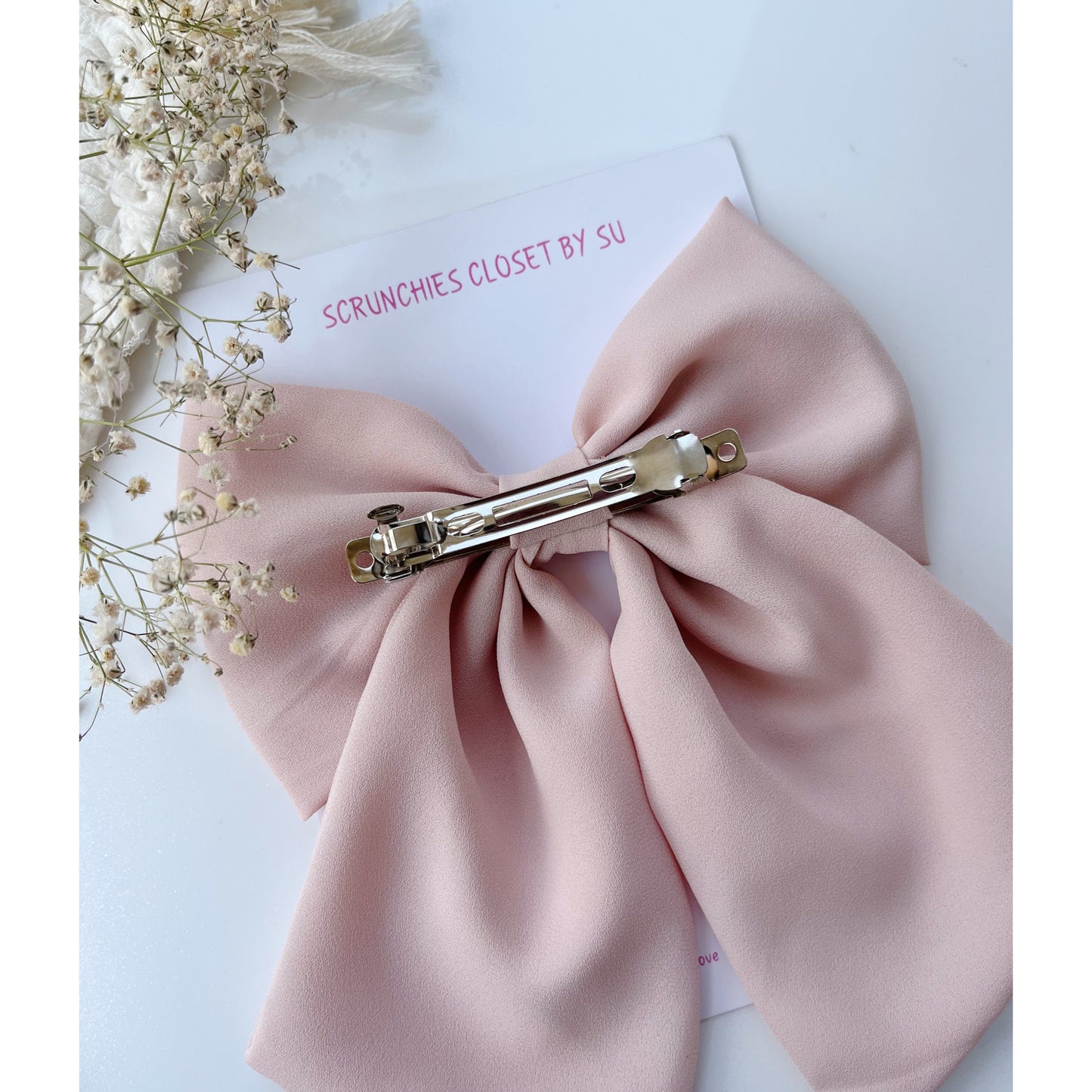Beige Georgette Tailbow