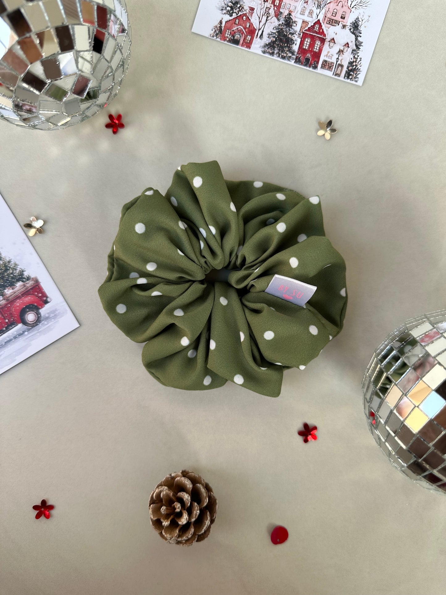 Green Darling Scrunchie