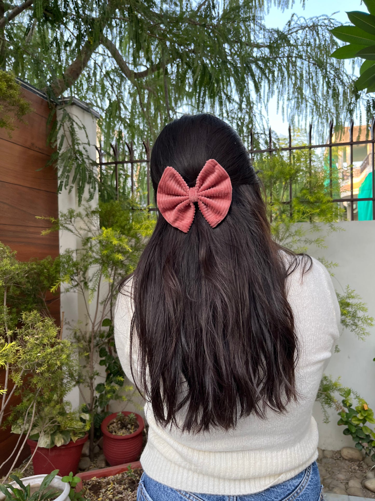 Rosewood Corduroy Hairbow