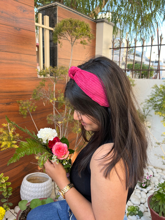 Hot Pink Top Knotted Hairband