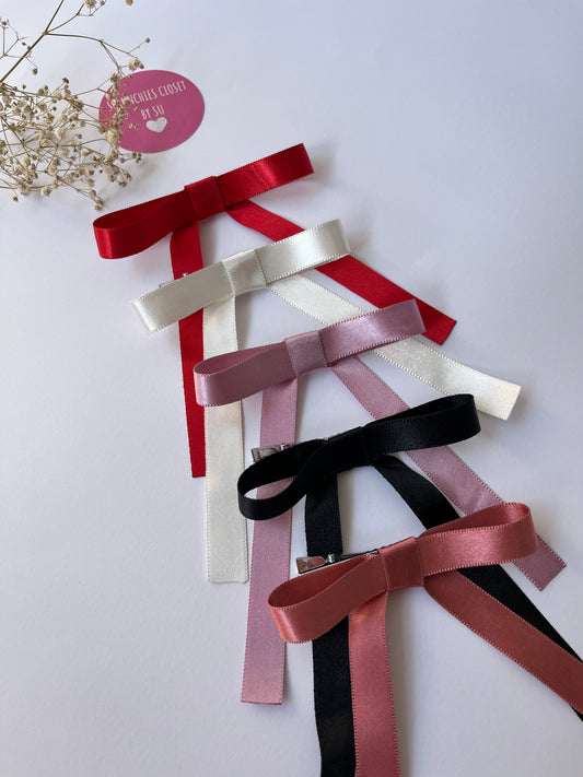 Ribbon Bow Clips