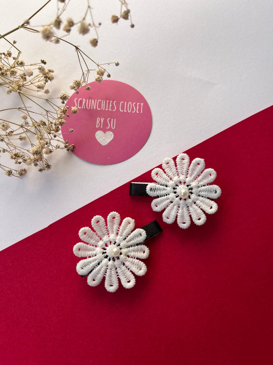 Valentines Flower Clips